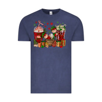Vintage Denim Elf Coffee Cups Christmas Vintage Tee - BundleAndBundleShop