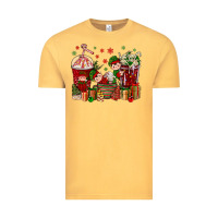 Elf Coffee Cups Christmas Vintage Tee | Teevron