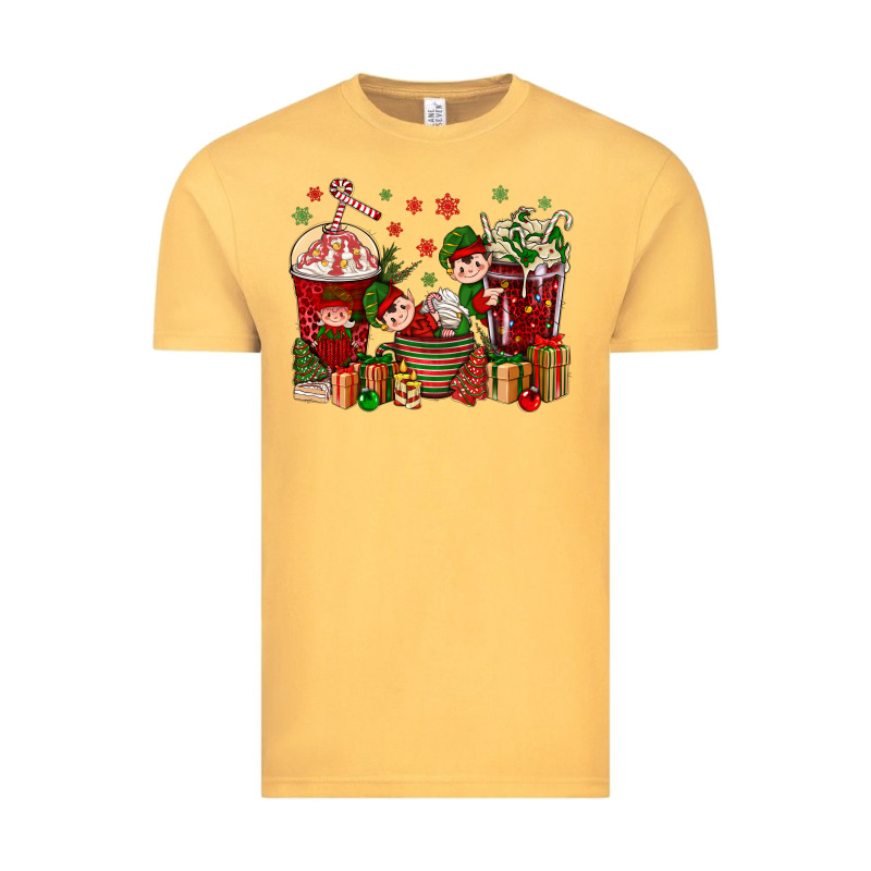 Elf Coffee Cups Christmas Vintage Tee by BundleAndBundleShop | Teevron