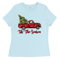 Baby Blue tis the season Ladies Tee - BarkalooDesign