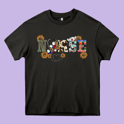 Western Nurse Heavy Core Tee Designed By Barkaloodesign
