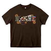Chocolate Brown western nurse Heavy Core Tee - BarkalooDesign