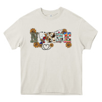 Cream western nurse Heavy Core Tee - BarkalooDesign