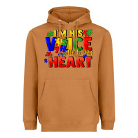 Meerkat I'm his voice he is my heart Heavyweight Hoodie - FaDigitalArtStudio