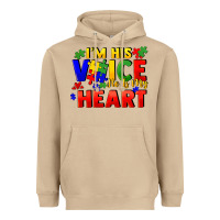 Mushroom I'm his voice he is my heart Heavyweight Hoodie - FaDigitalArtStudio