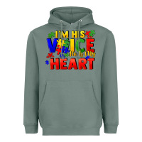 Sage I'm his voice he is my heart Heavyweight Hoodie - FaDigitalArtStudio