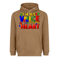I'm His Voice He Is My Heart Heavyweight Hoodie | Teevron