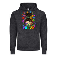 Vintage Black LGBTQ+ Messy Bun With Colorful Stars Vintage Hoodie - BundleAndBundleShop