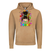 Vintage Camel LGBTQ+ Messy Bun With Colorful Stars Vintage Hoodie - BundleAndBundleShop