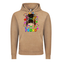 Vintage Coffee LGBTQ+ Messy Bun With Colorful Stars Vintage Hoodie - BundleAndBundleShop