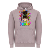 Vintage Zinc LGBTQ+ Messy Bun With Colorful Stars Vintage Hoodie - BundleAndBundleShop