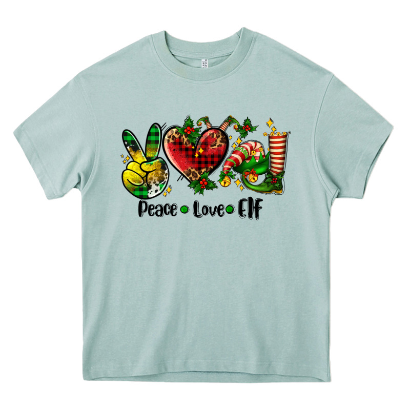 Peace Love  Elf Heavy Core Tee by AdoDesignShop | Teevron