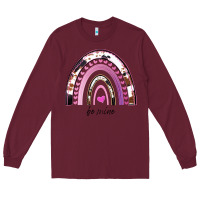 Burgundy Valentines Day Rainbow, Valentines Day Rainbow Cowhide, Long Sleeve Tee - Bettercallsaul
