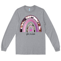 Heather Grey Valentines Day Rainbow, Valentines Day Rainbow Cowhide, Long Sleeve Tee - Bettercallsaul