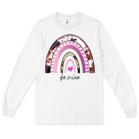 White Valentines Day Rainbow, Valentines Day Rainbow Cowhide, Long Sleeve Tee - Bettercallsaul