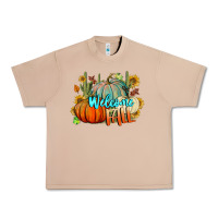 Burro Welcome Fall Pumpkins Urban Heavy Tee - BundleAndBundleShop