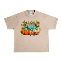 French Oak Welcome Fall Pumpkins Urban Heavy Tee - BundleAndBundleShop