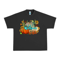 Pigment Black Welcome Fall Pumpkins Urban Heavy Tee - BundleAndBundleShop