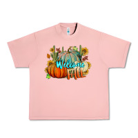 Salmon Welcome Fall Pumpkins Urban Heavy Tee - BundleAndBundleShop