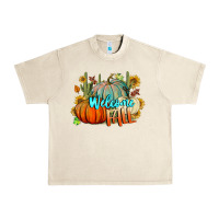 Sandshell Welcome Fall Pumpkins Urban Heavy Tee - BundleAndBundleShop