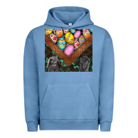Pigment Pebble Blue easter Urban Hoodie - CowhideDigitalArt