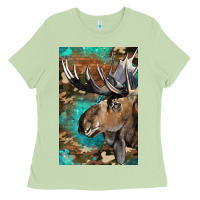 Matcha Western Camo Moose Ladies Tee - LillyAllenDesigns