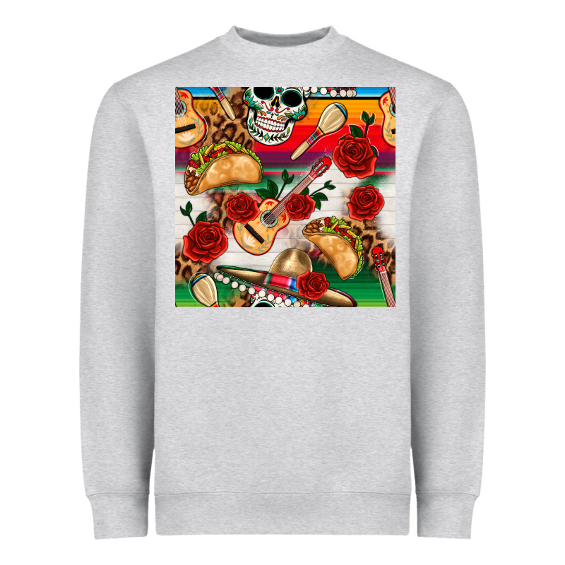 Mexican  Seamless Pattern Heavyweight Sweatshirt by texasbilliewilder | Teevron