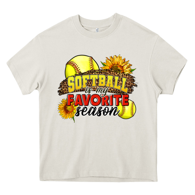 Softball Is My Favorite Season Heavy Core Tee by LillyAllenDesigns | Teevron