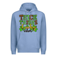 St. Patrick's Thick Thighs Lucky Vibes Premium Hoodie | Teevron