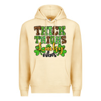 Pina Colada St. Patrick's Thick thighs lucky vibes Premium Hoodie - OliviaCreatesArt