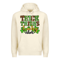 Sandshell St. Patrick's Thick thighs lucky vibes Premium Hoodie - OliviaCreatesArt