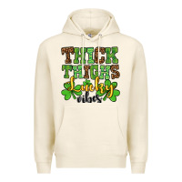 Tofu St. Patrick's Thick thighs lucky vibes Premium Hoodie - OliviaCreatesArt