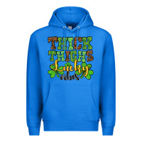 True Royal St. Patrick's Thick thighs lucky vibes Premium Hoodie - OliviaCreatesArt
