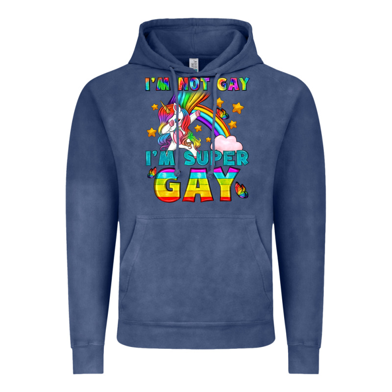 Lgbtq I'm Not Gay I'm Super Gay Vintage Hoodie by BundleAndBundleShop | Teevron