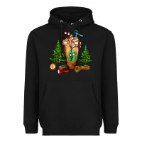 Black camping cold drink frappe Heavyweight Hoodie - FaDigitalArtStudio
