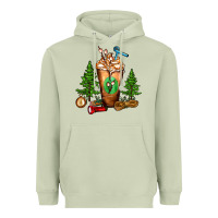 Matcha camping cold drink frappe Heavyweight Hoodie - FaDigitalArtStudio