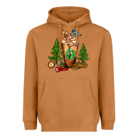 Meerkat camping cold drink frappe Heavyweight Hoodie - FaDigitalArtStudio