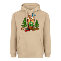 Mushroom camping cold drink frappe Heavyweight Hoodie - FaDigitalArtStudio