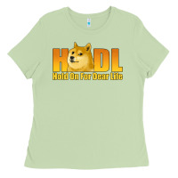 Matcha hodl hold on for dear life dogecoin Ladies Tee - Jasminsmagicworld