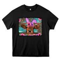 Black easter floral leopard cow Heavy Core Tee - Jasminsmagicworld