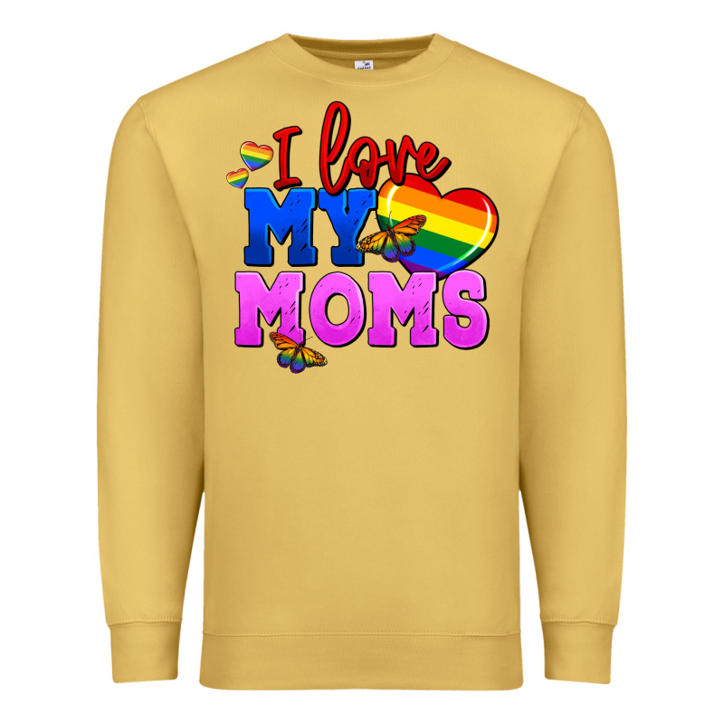 I Love My Moms Premium Sweatshirt by FaDigitalArtStudio | Teevron