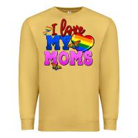 Antique Gold I love my moms Premium Sweatshirt - FaDigitalArtStudio