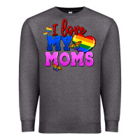 Charcoal Heather I love my moms Premium Sweatshirt - FaDigitalArtStudio
