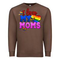 Chestnut I love my moms Premium Sweatshirt - FaDigitalArtStudio