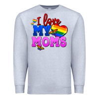 Heather Grey I love my moms Premium Sweatshirt - FaDigitalArtStudio