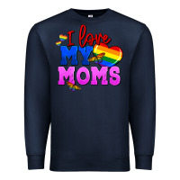 Navy I love my moms Premium Sweatshirt - FaDigitalArtStudio