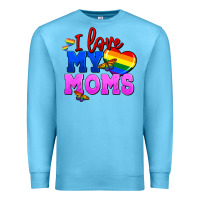 Ocean Blue I love my moms Premium Sweatshirt - FaDigitalArtStudio