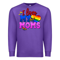 Purple I love my moms Premium Sweatshirt - FaDigitalArtStudio