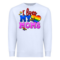 White I love my moms Premium Sweatshirt - FaDigitalArtStudio