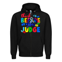 Black think before you judge Zipper Hoodie - CowGirlArtShop